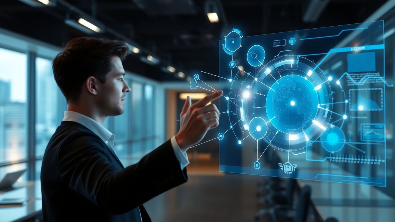 Personne utilisant une interface IA pour le SEO