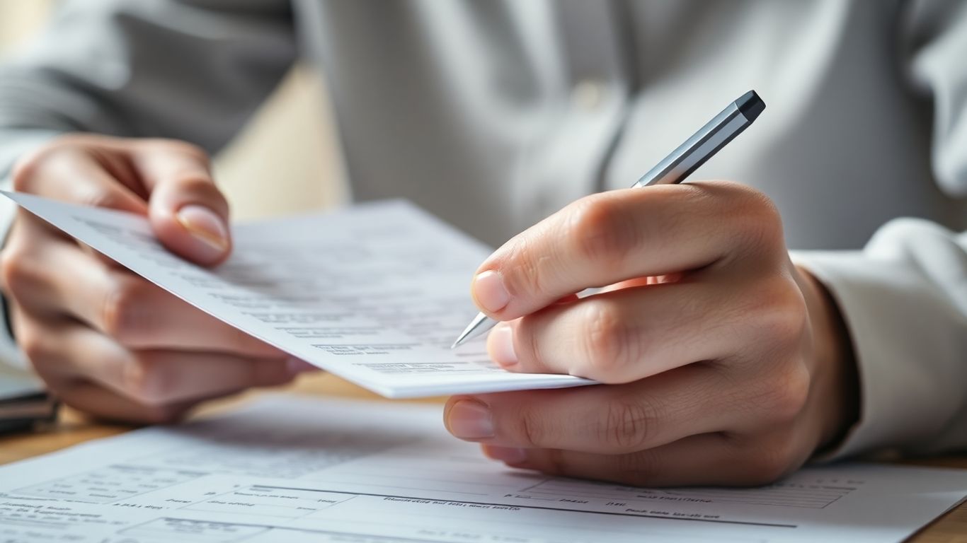 Mains remplissant un formulaire de VAE