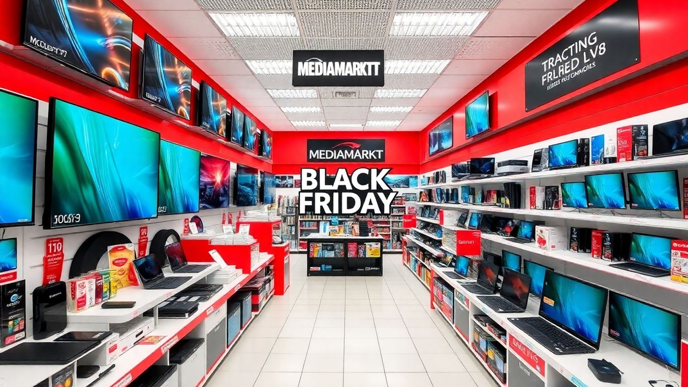 Soldes d'électronique pour le Black Friday au MediaMarkt Liège Saint-Lambert.