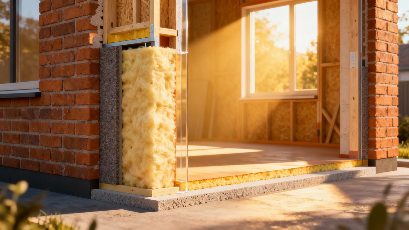 House exterior wall insulation layers