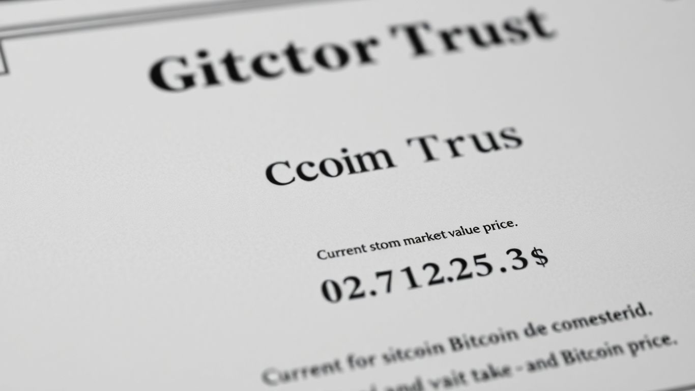 Grayscale Bitcoin Trust discount narrowing, financial data streams.
