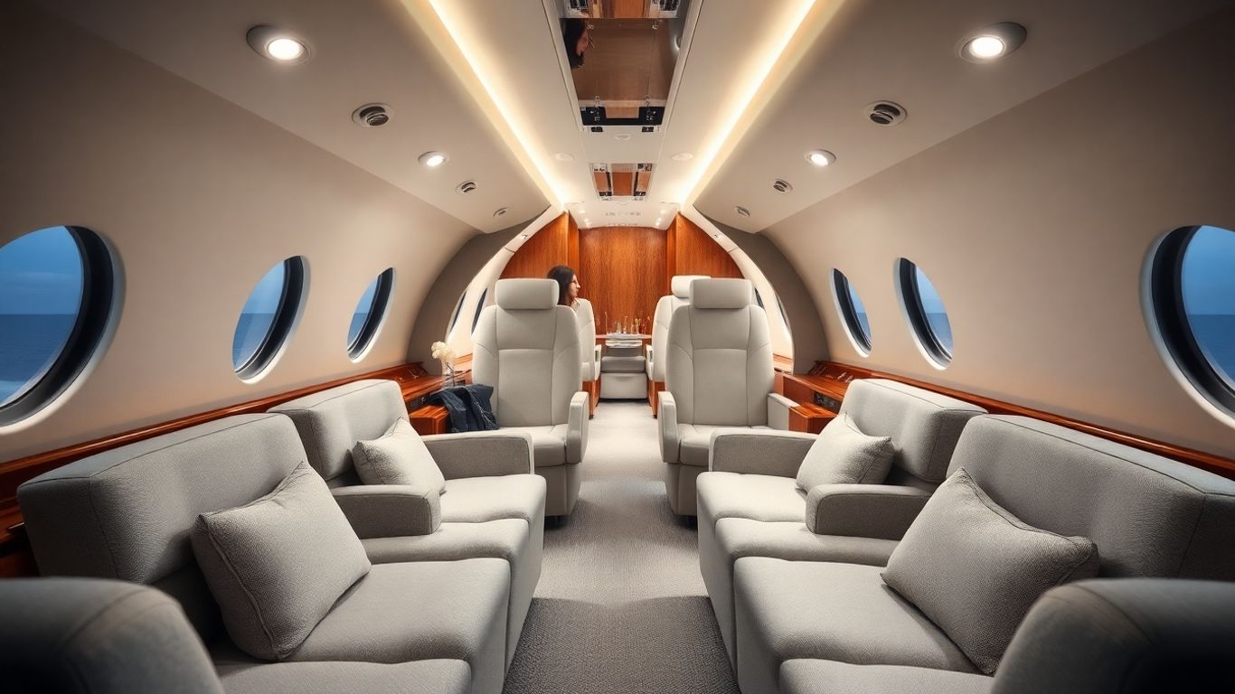Floyd Mayweather's private jet interior