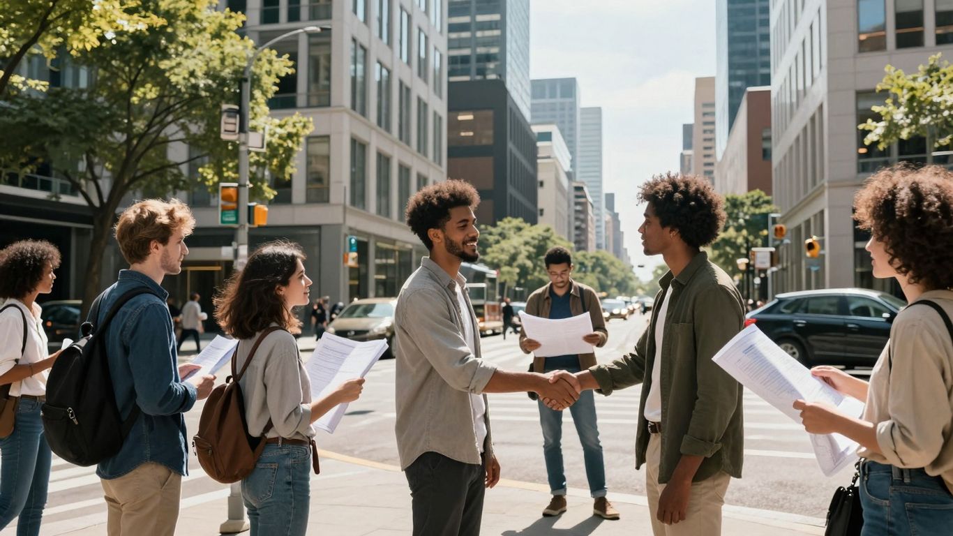 Oamenii de afaceri discută despre investiții și inovație.