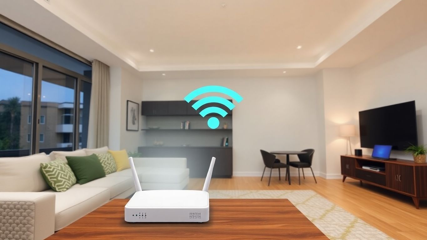 Sinal Wi-Fi forte em casa, alcance expandido.