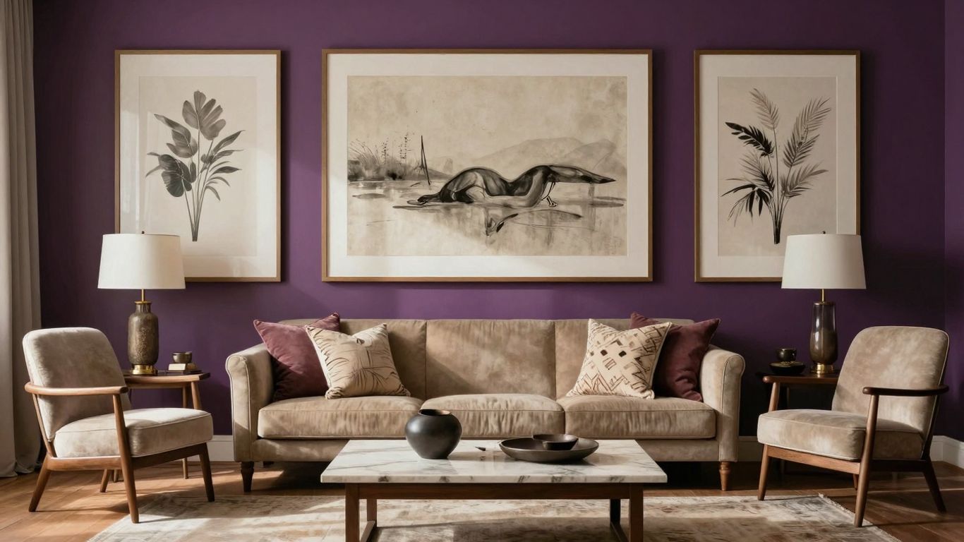 Interior cu culori îndrăznețe și contrastante.