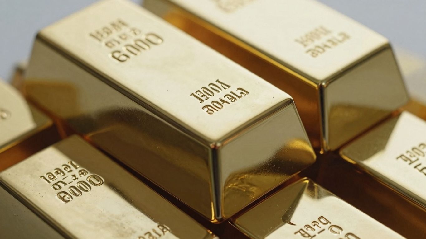 Stack of shiny gold bars