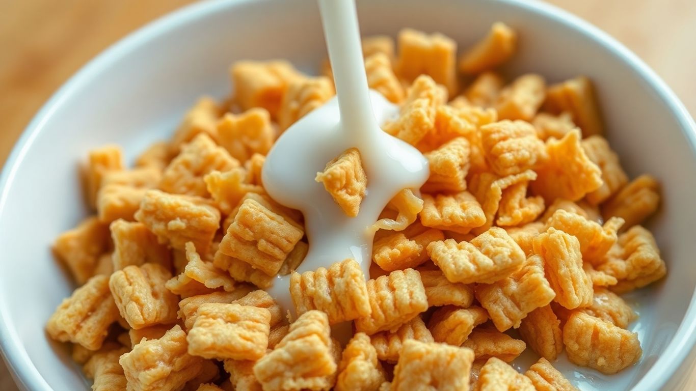 Bowl of Post Shredded Wheat Original cereal with milk