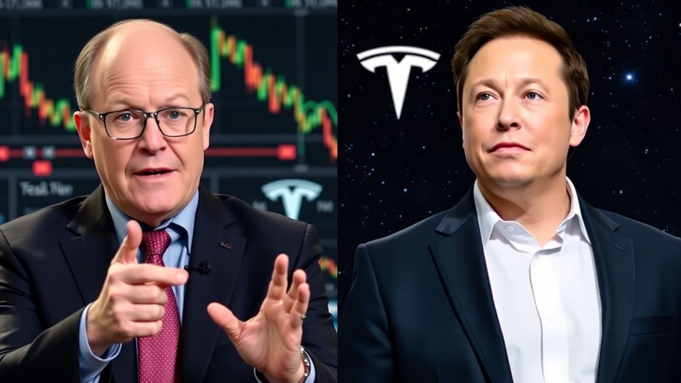 Jim Cramer and Elon Musk discussing Tesla's pay package.
