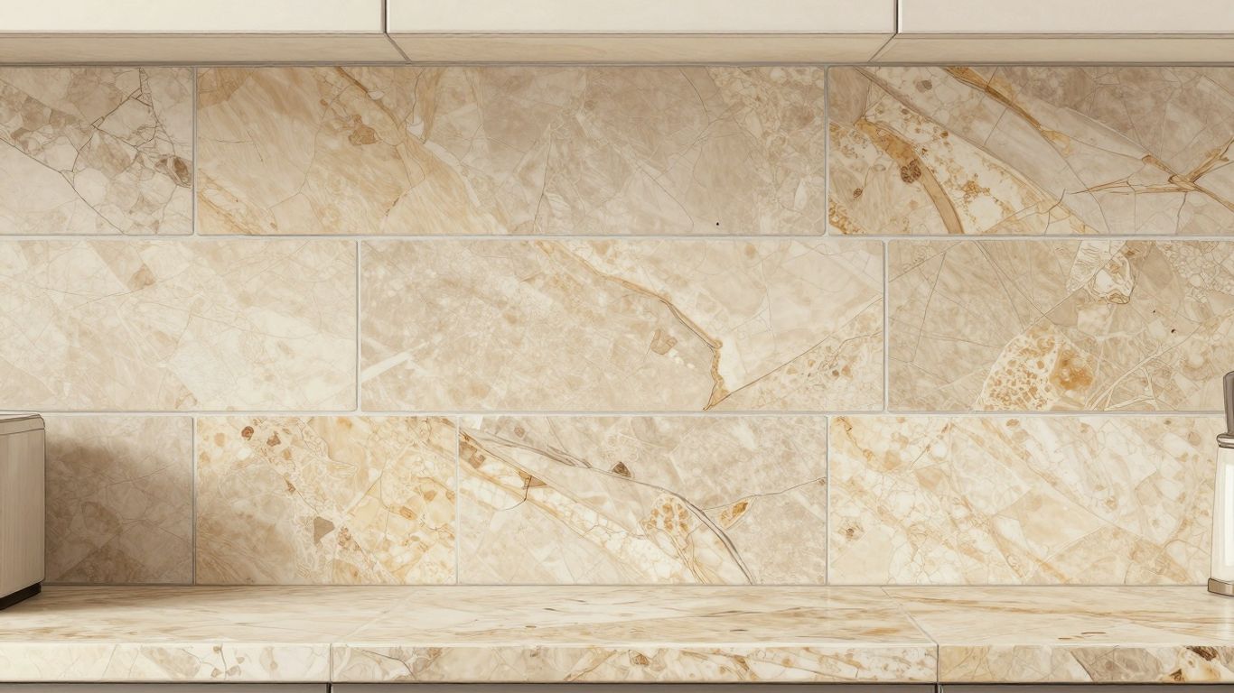 厨房石灰华后挡板草图。