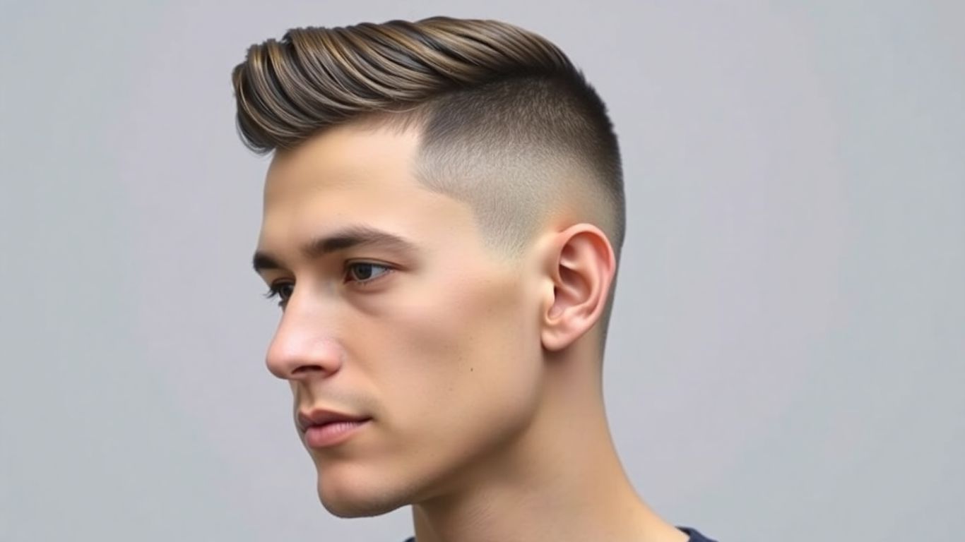 Man with modern barber hairstyle