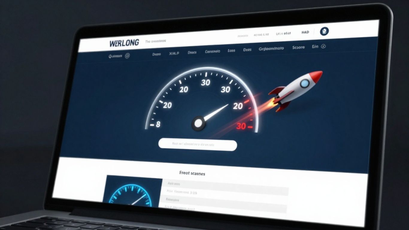 Website speed optimization tool interface