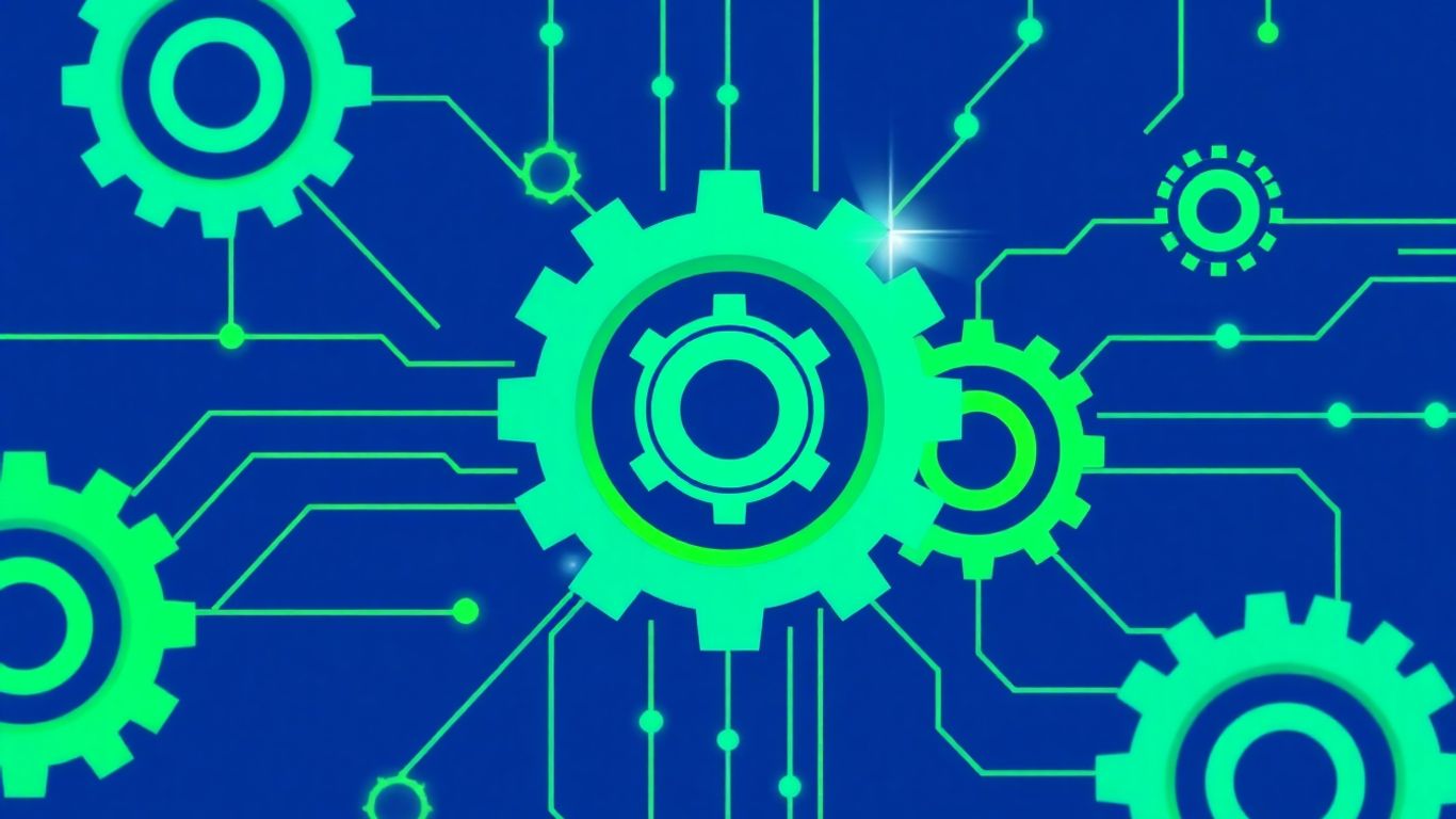 Digital gears and circuits infographic