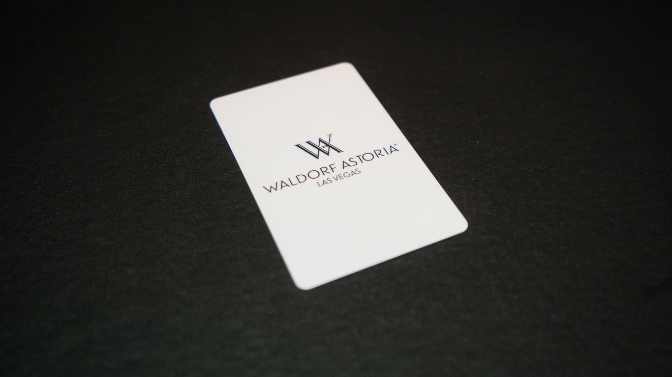 a close up of a business card on a table
