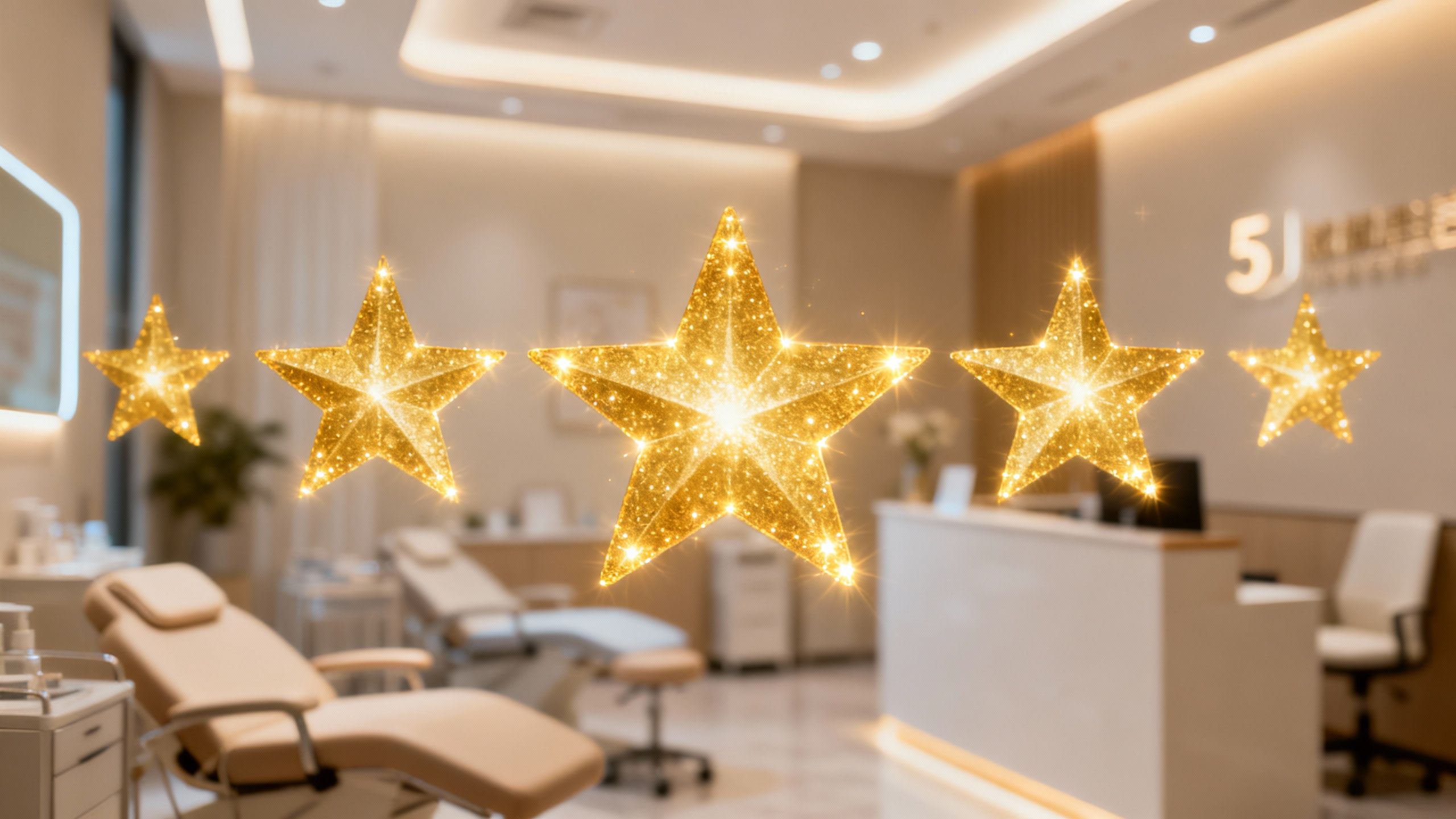 Aesthetic clinic with a five-star rating.