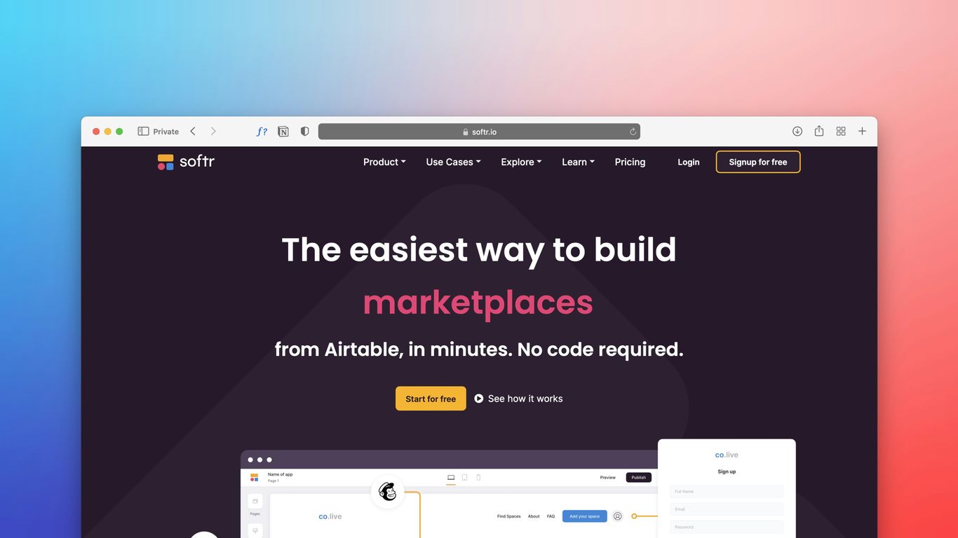 a computer screen with the words the easy way to build marketplaces
