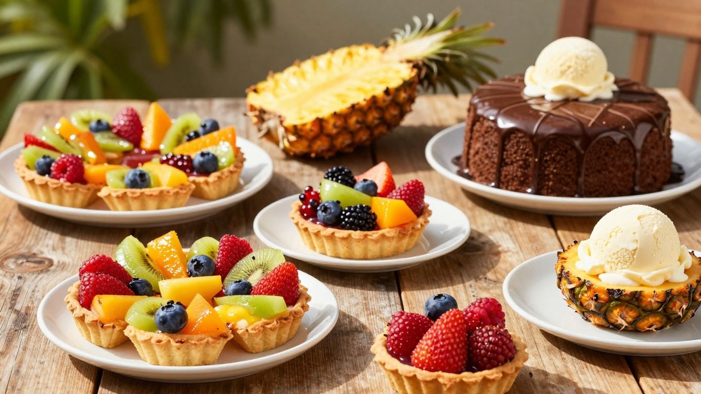 Assortment of delicious summer BBQ party desserts.