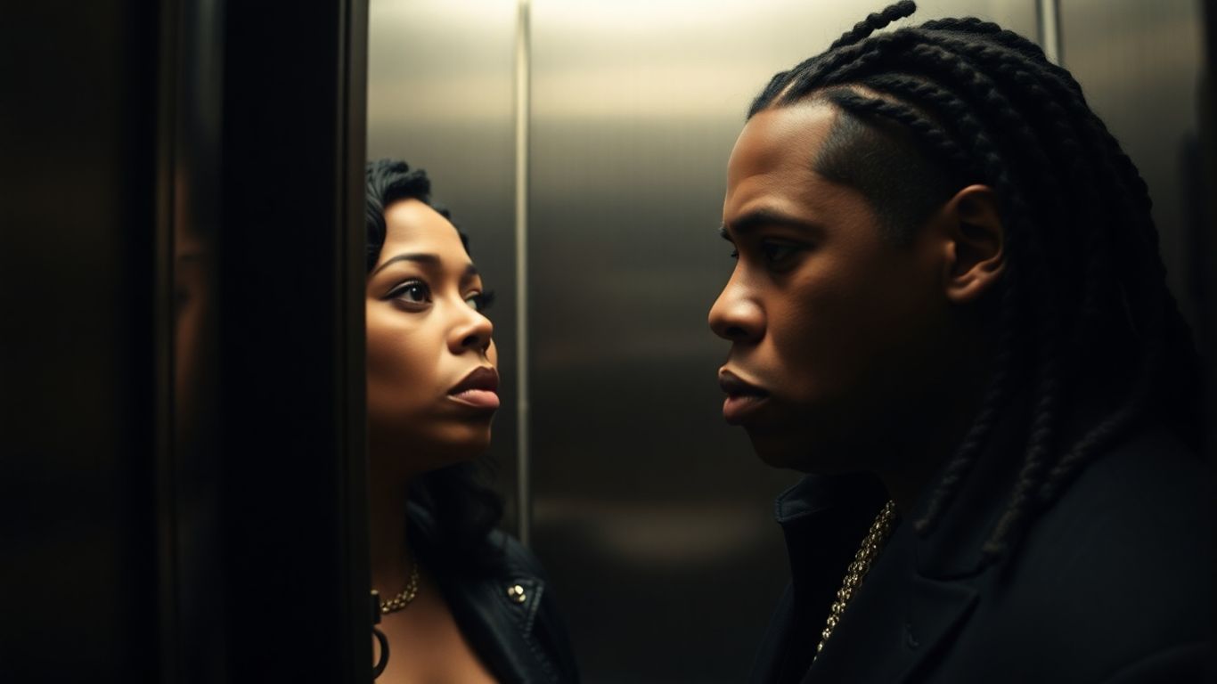 Solange și Jay-Z în lift