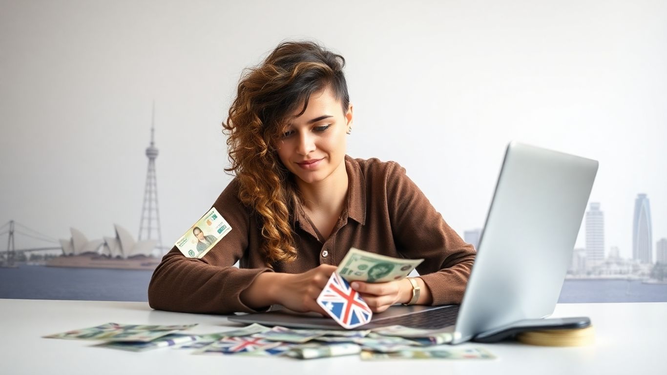 Australian earning money online with laptop.