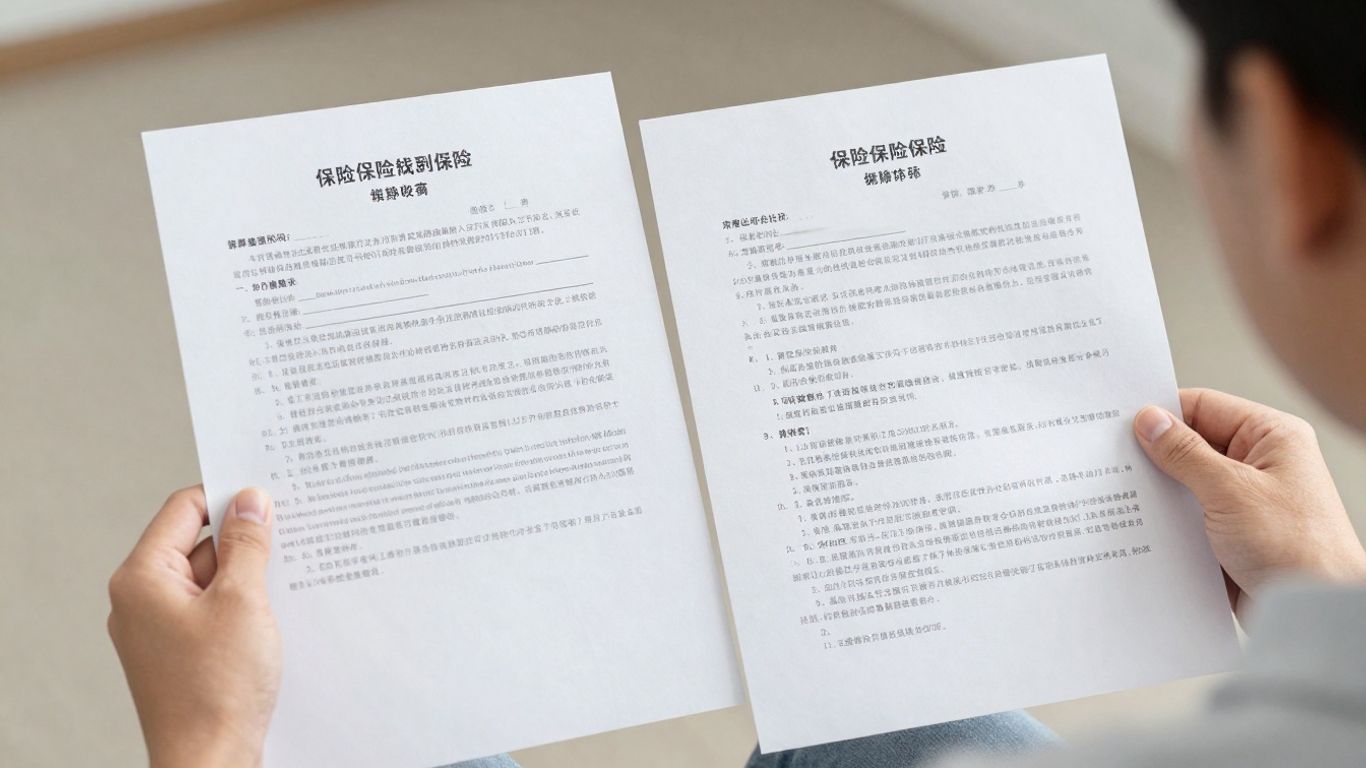 Comparing insurance policies side-by-side