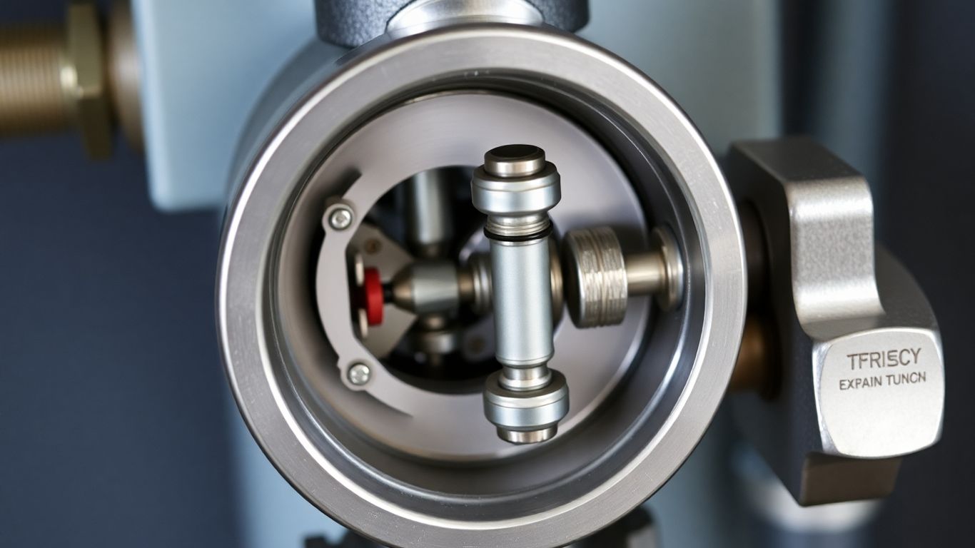 Détendeur de pompe à chaleur, composants internes et connexions.