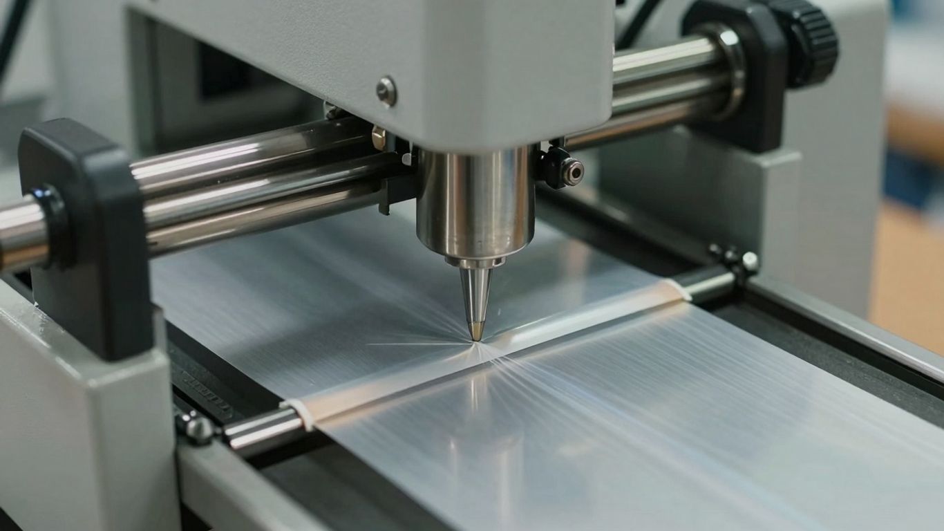 เครื่องซีลอุตสาหกรรมกำลังทำงาน