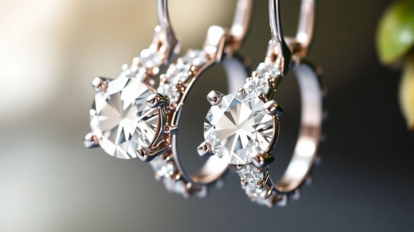 Sparkling moissanite hoop earrings