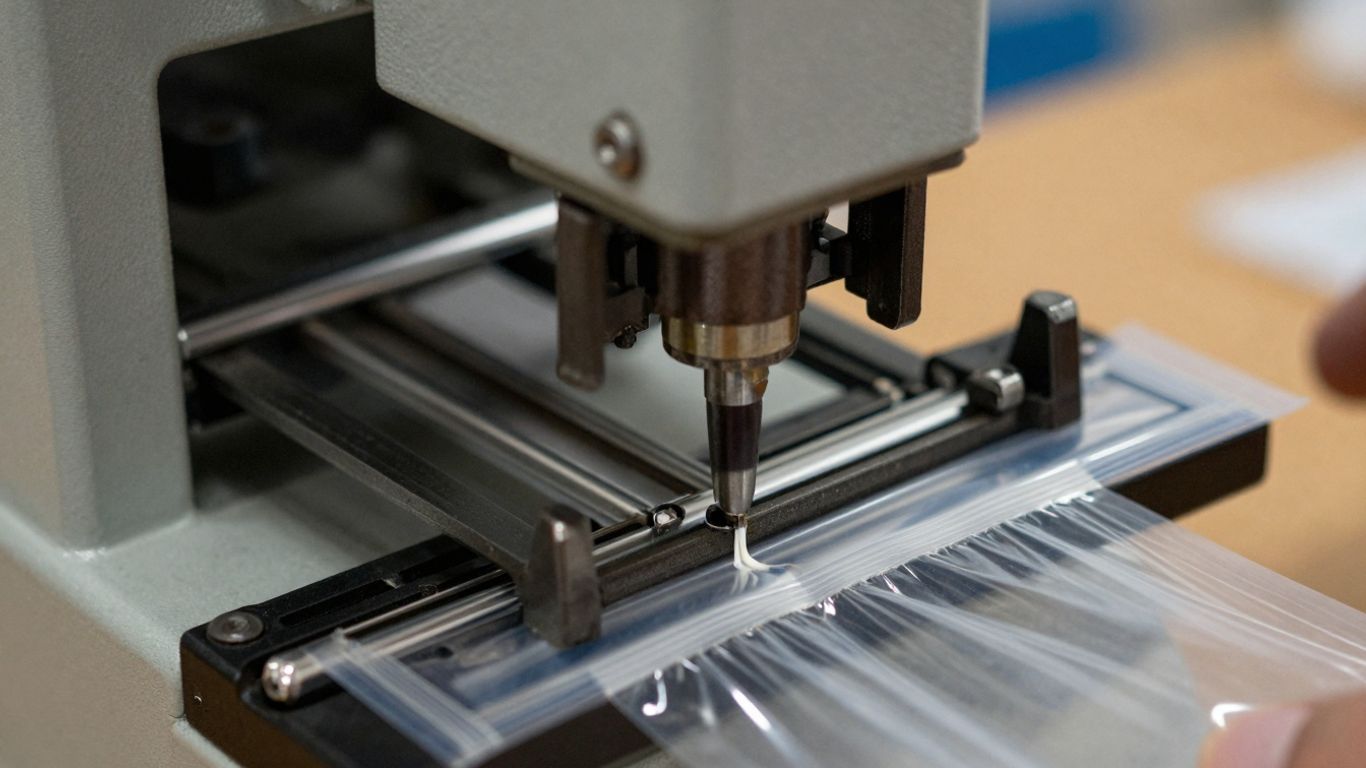 เครื่องซีลบรรจุภัณฑ์กำลังทำงาน