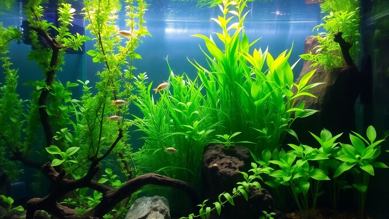 Plantas de aquário sem substrato, visual incrível.