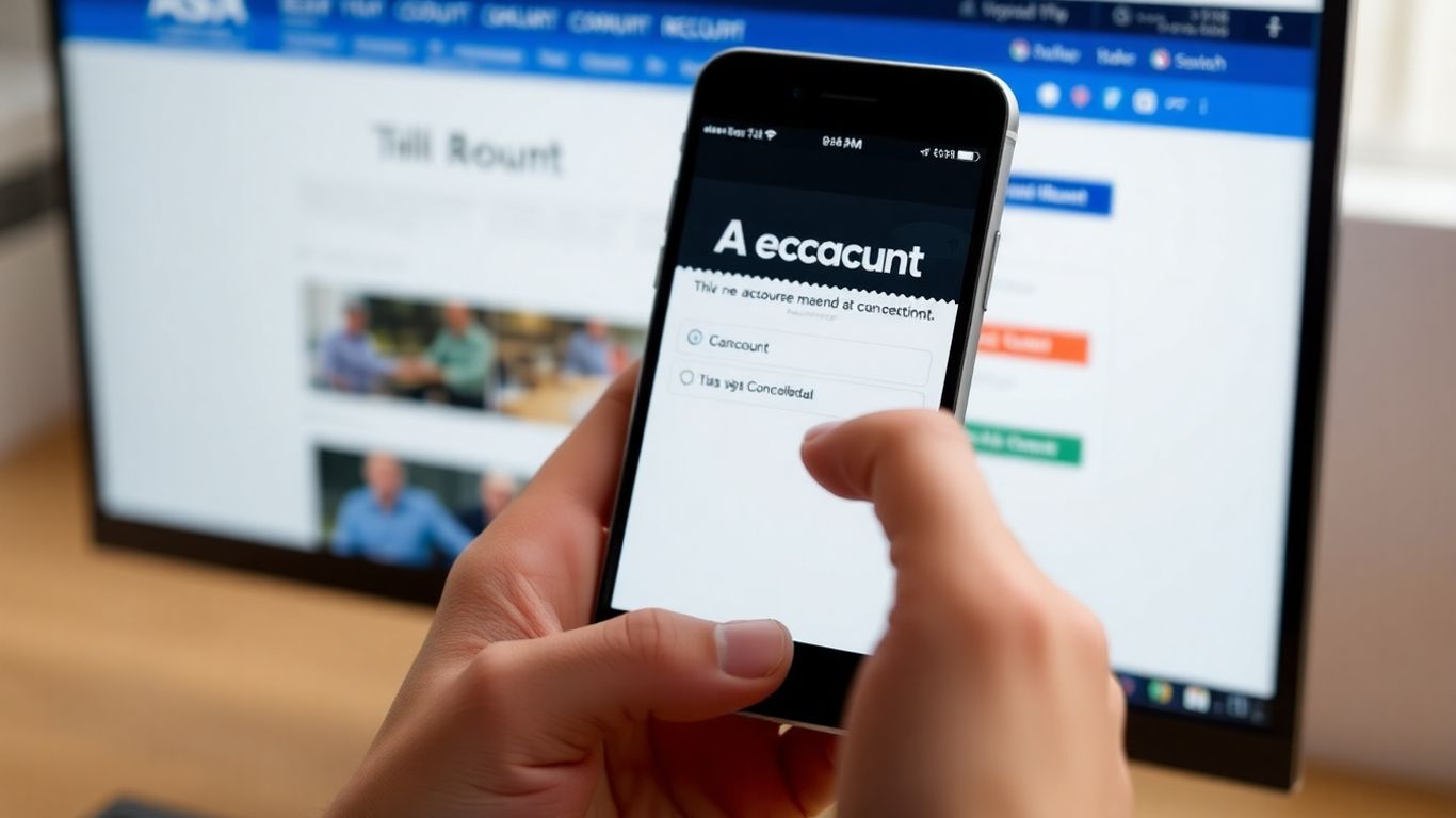 Mano cancelando suscripción en teléfono móvil.