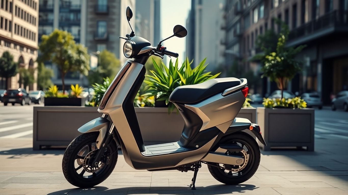 Elektroroller in der Stadt