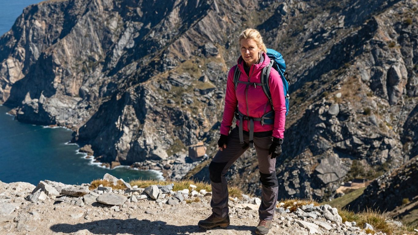 Kasia Górska na tle górskiej panoramy