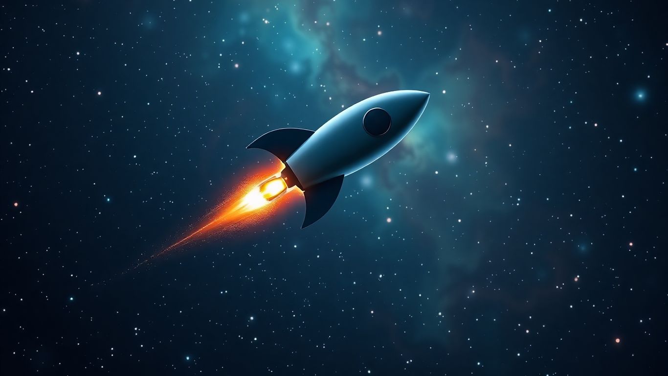 Rocket LMS review with a rocket ship.