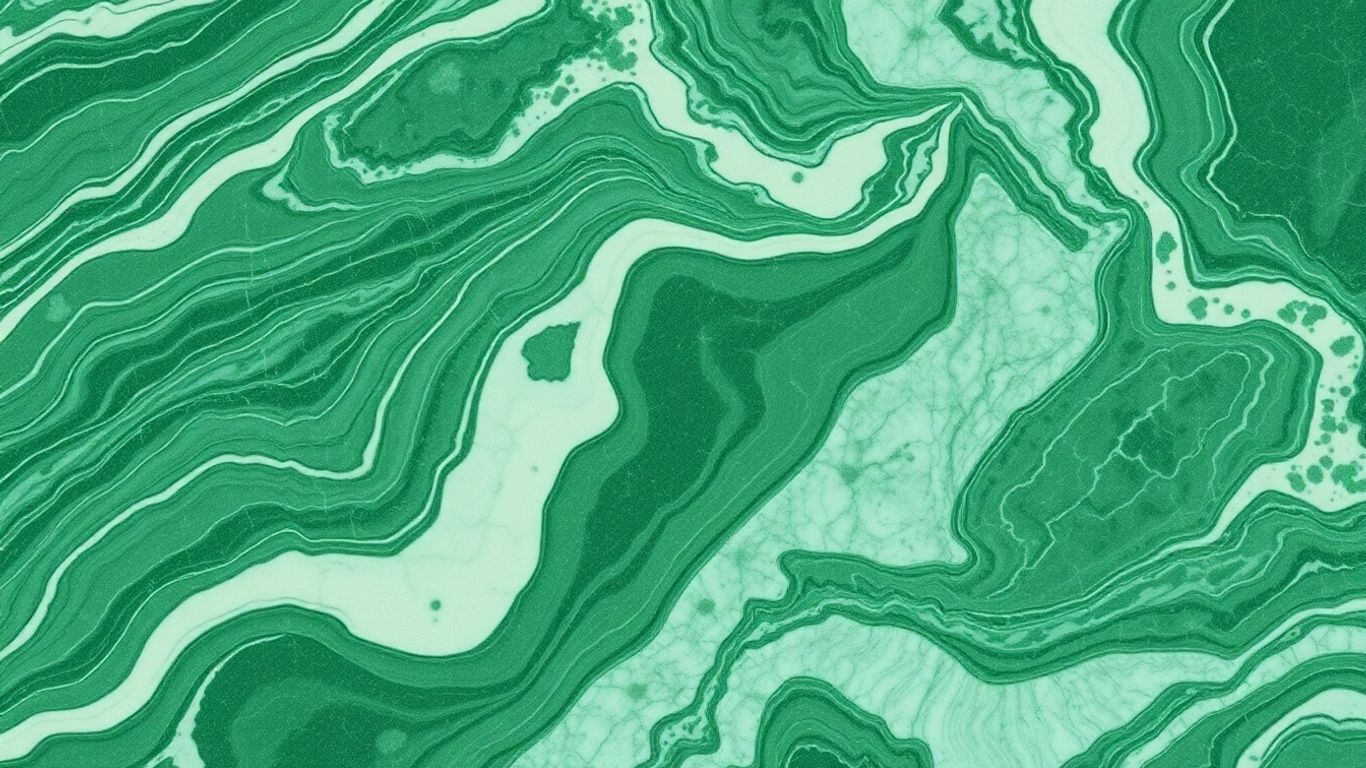 Polished Ming green marble with natural green and white veining.