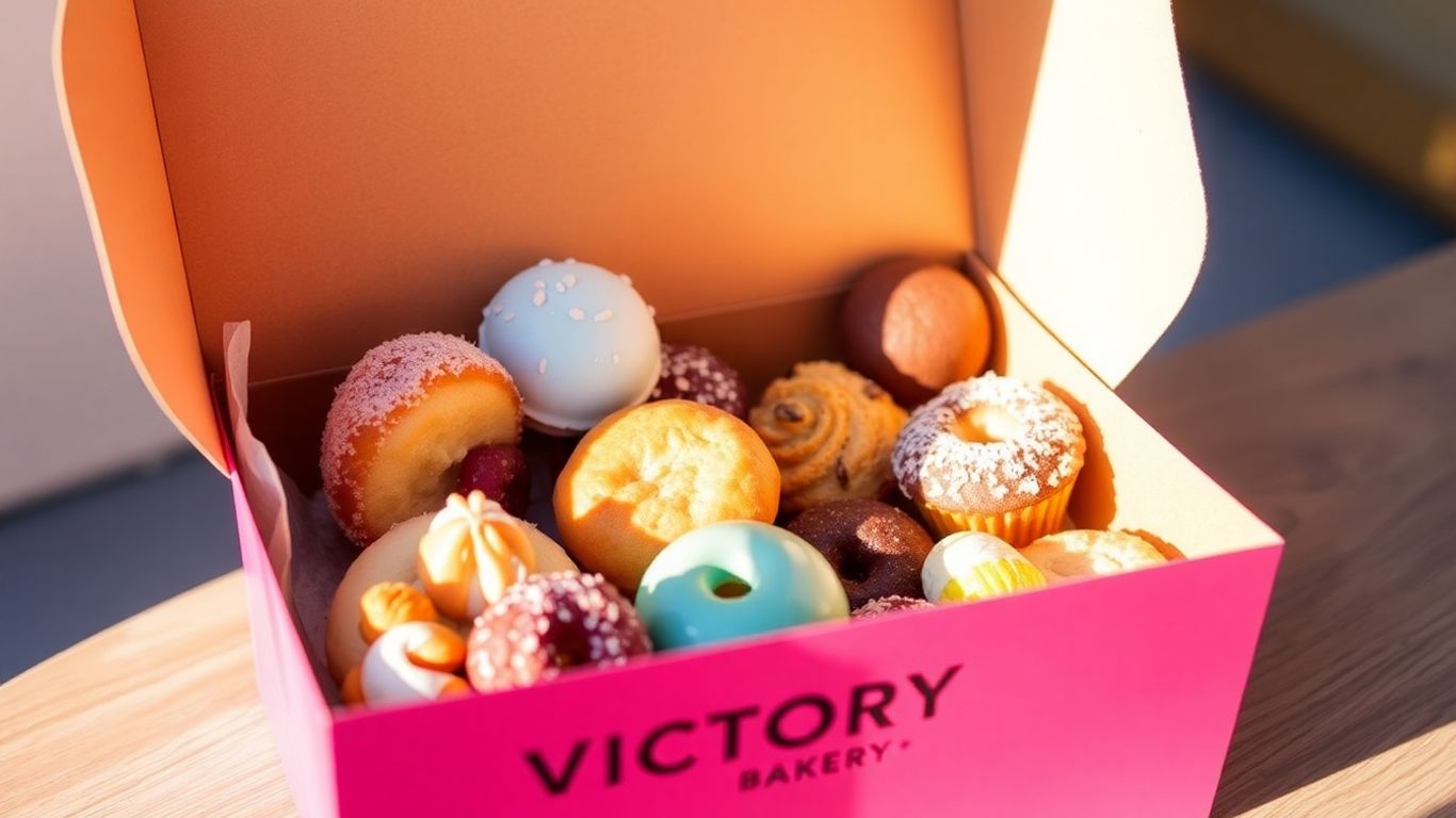 กล่องขนม Victory Bakery พร้อมขนมอบหลากหลาย