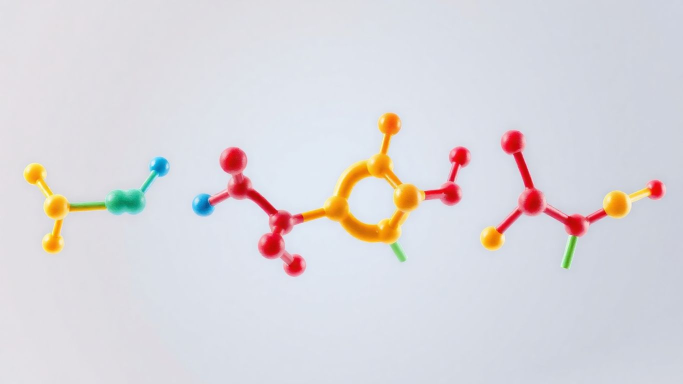Illustrative essential amino acid molecules.