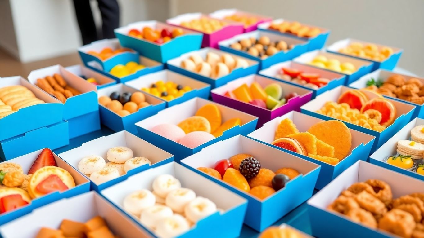 สแน็คบ็อกซ์และอาหารว่างสำหรับงานประชุมหลากหลาย