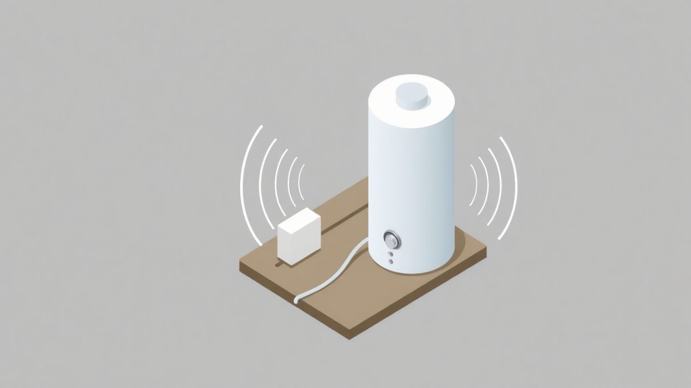 Isometric water heater with sound waves