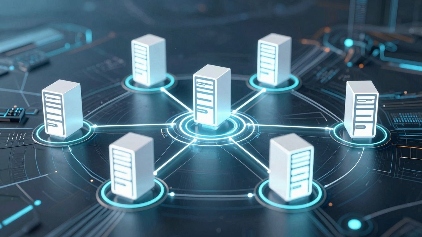Interconnected virtual machines in a digital cluster network.