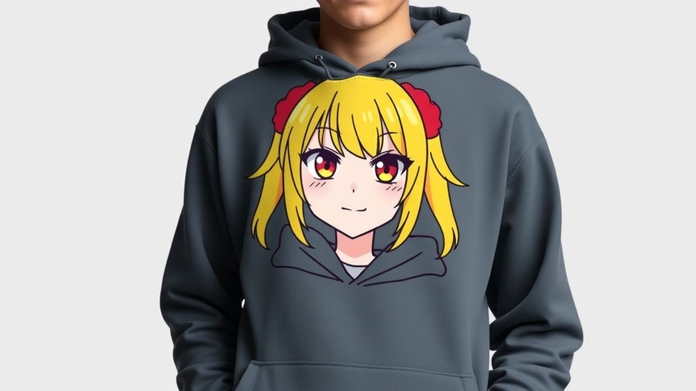 Himiko Toga hoodie with character design elements.