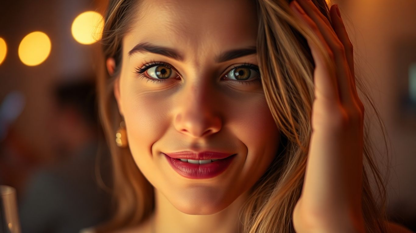 Woman engaging in adult conversation with AI chatbot.