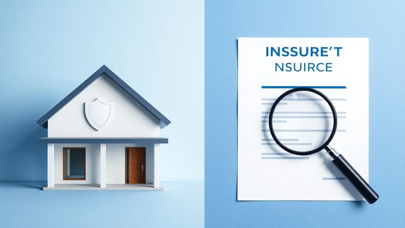 Casa y póliza de seguro comparadas