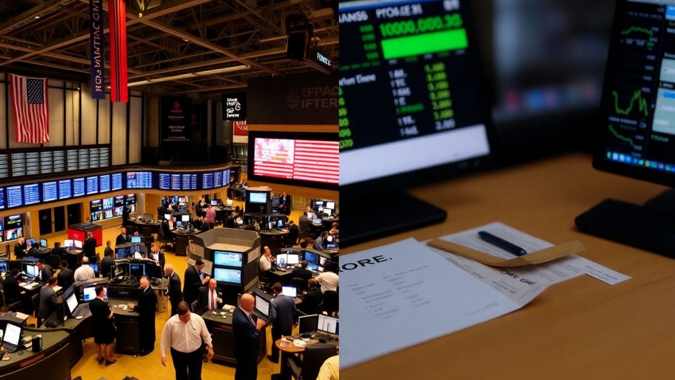 Forex and stock trading comparison visual.
