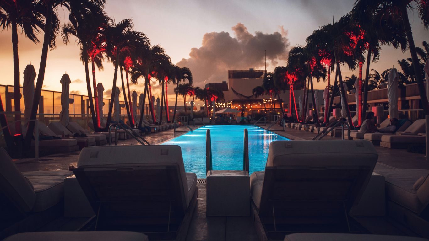 seats beside pool