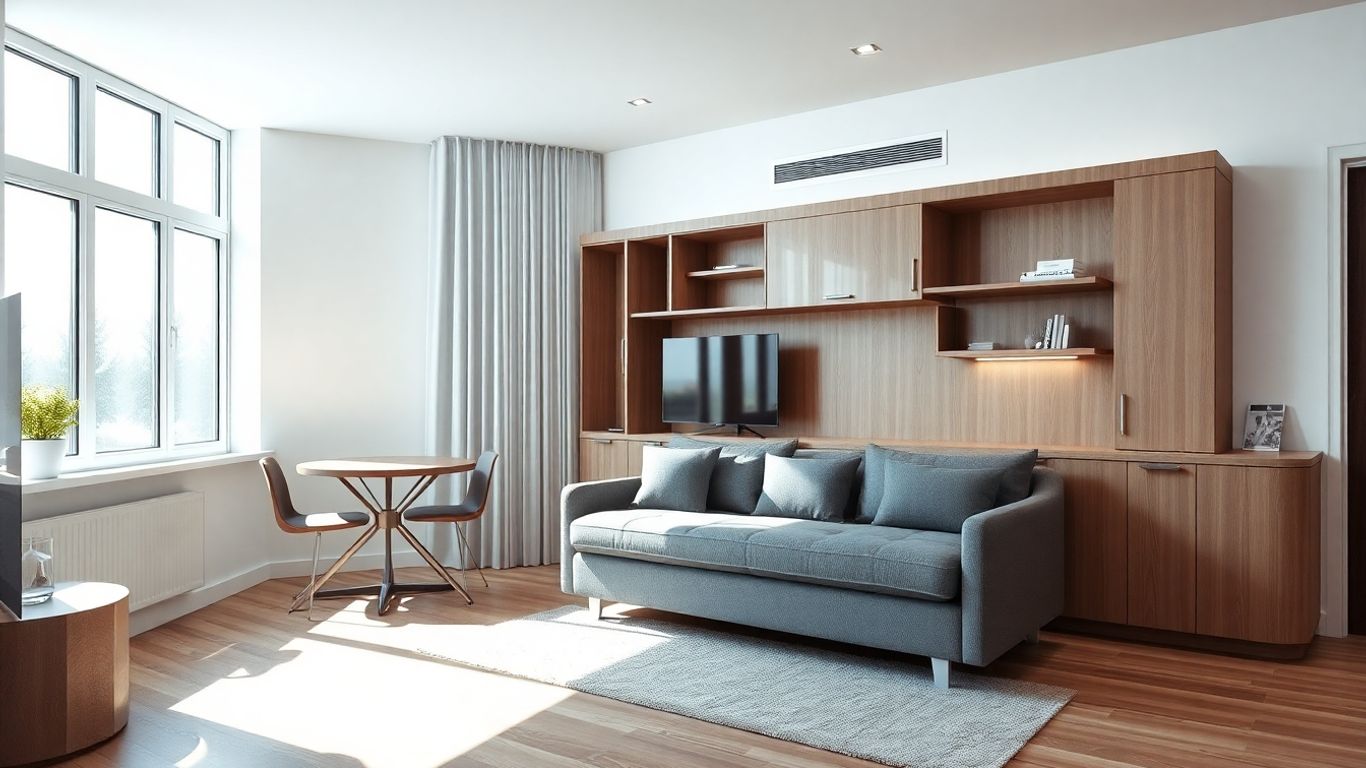 Mobilier multifuncțional pentru spații mici.