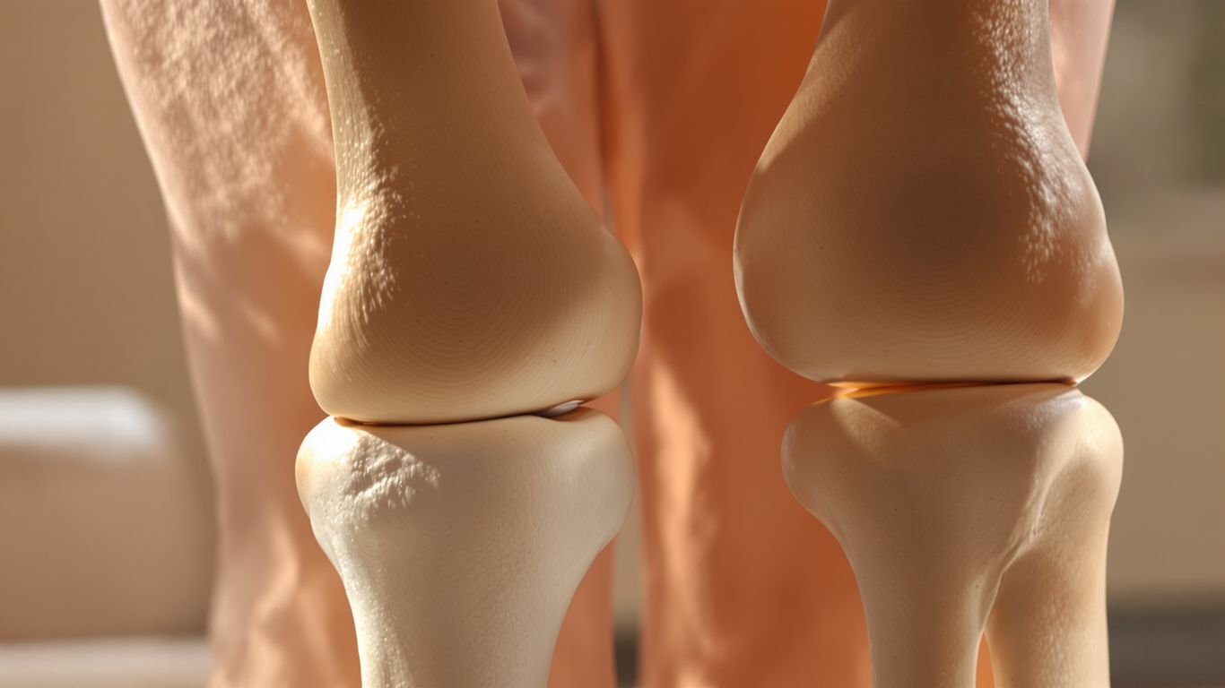 Caderas y rodillas sanas de persona mayor.