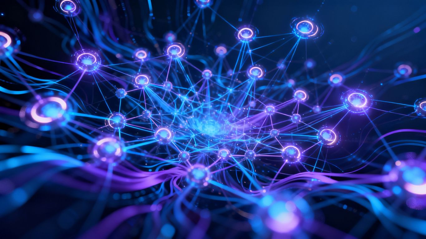 Ethereum network abstract digital growth visualization