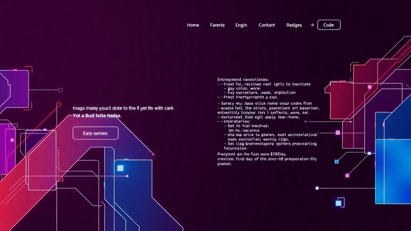Modern web design with interlocking digital blocks.
