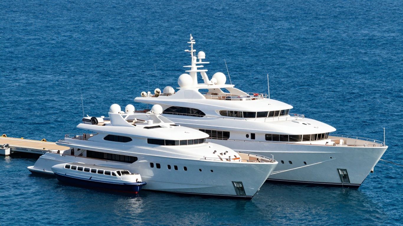 Mega-yacht and explorer vessel comparison