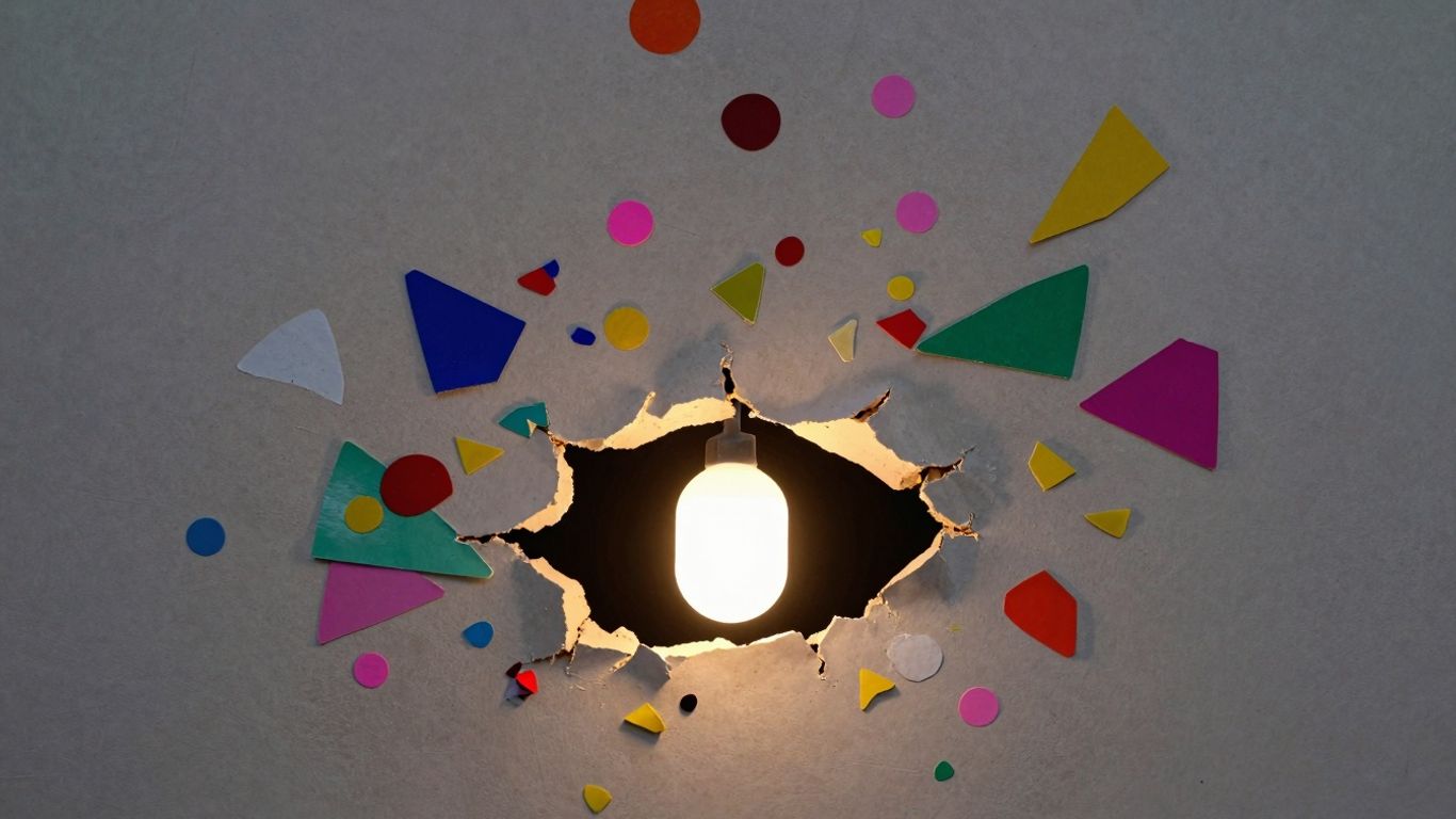 Abstract visual of one distinct element emerging from chaos.