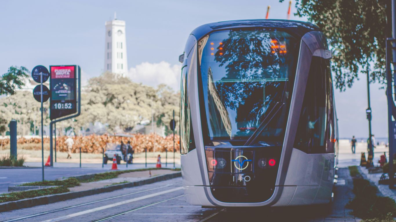 white and black city train